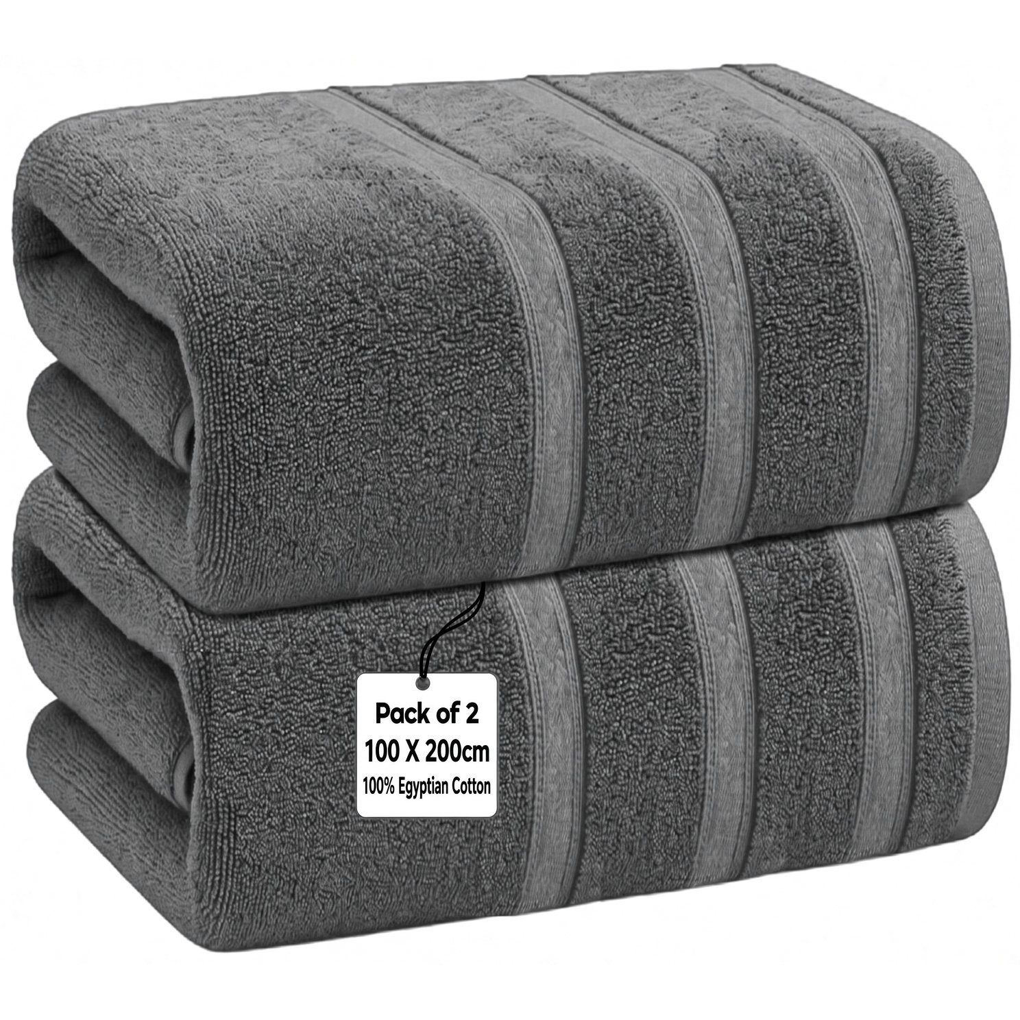 TEMU Extra Large Jumbo Bath Sheet Towel (pack Of 2|100 X 200 Gsm) 100% Xl Bath Sheets Absorbent And Quick Dry Hotel Quality
