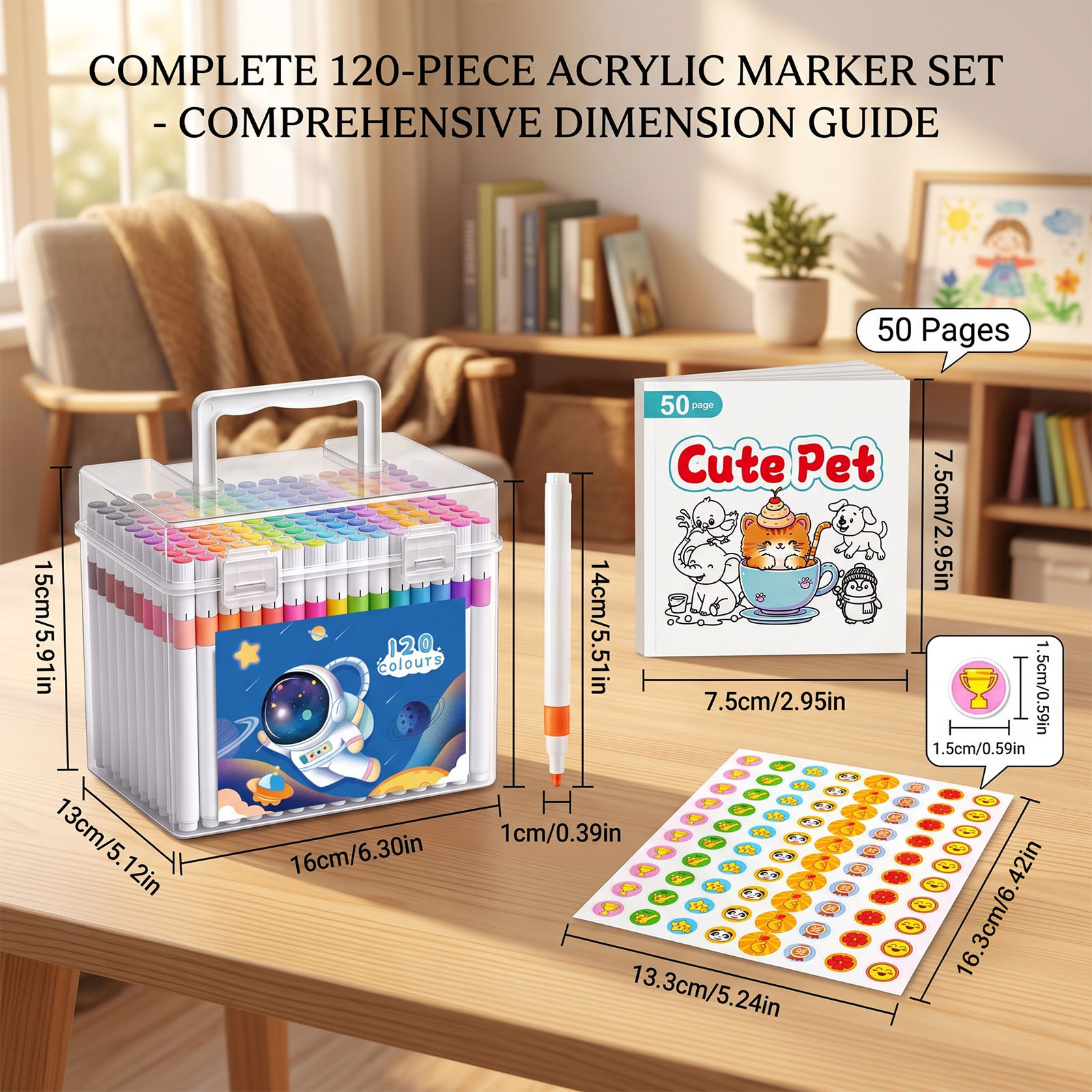 120 Colours Acrylic Paint Pens for DIY Crafts and Art