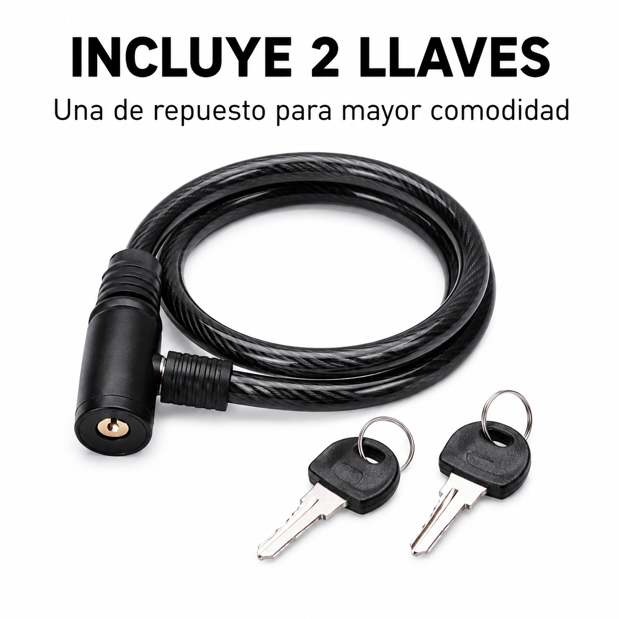 TEMU Candado Antirrobo, con Cable Flexible y Resistente, Universal para Patinetes Eléctricos y Bicicletas，Cable Antirrobo para Proteger Bicicleta,