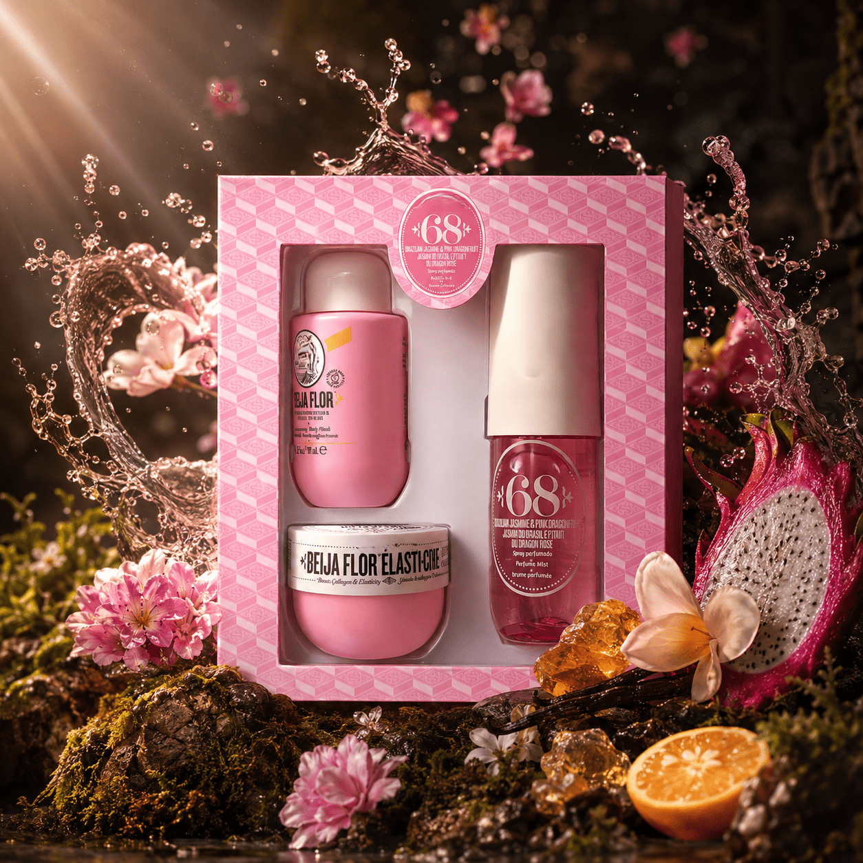 Image of Fragrant Women's Body Care Set – Mist, Cream & Shower Gel – 3 Pieces – 30 Ml + 50 Ml + 90 Ml