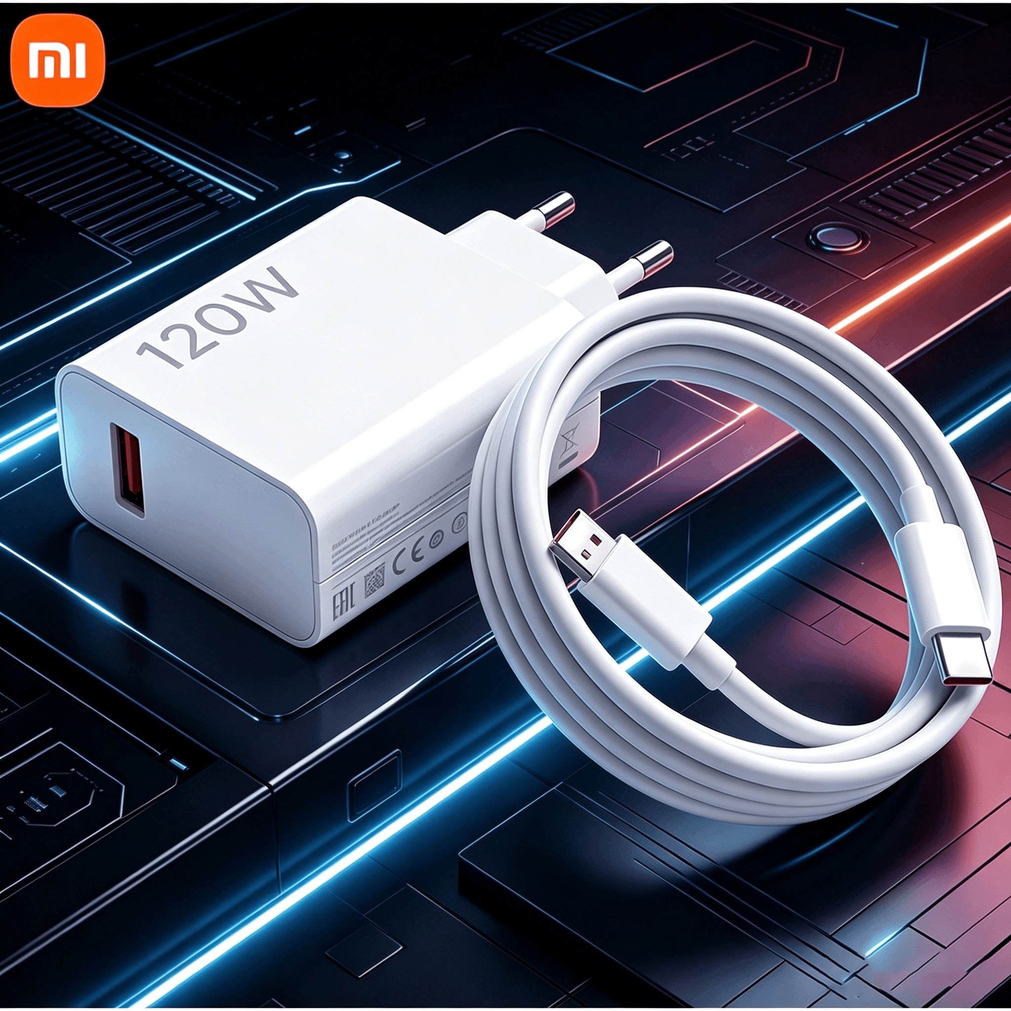 Xiaomi 120w Combo (type-a) Eu Original, 120w Max Output, Smart Protection, More Compatibility, Safety And Security