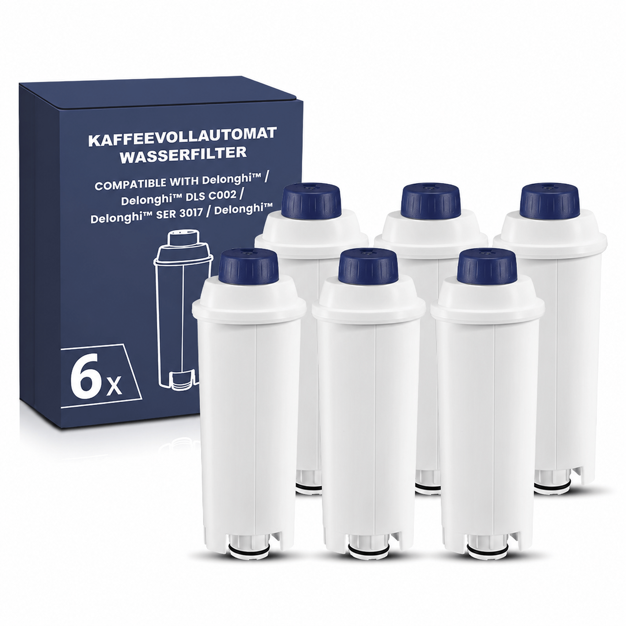 6-pack , Replacement For ® Water Filter Dlsc002, Compatible With ® ® S, ® Explorer, ®, And Ecam Series Coffee Makers And Espresso Machines