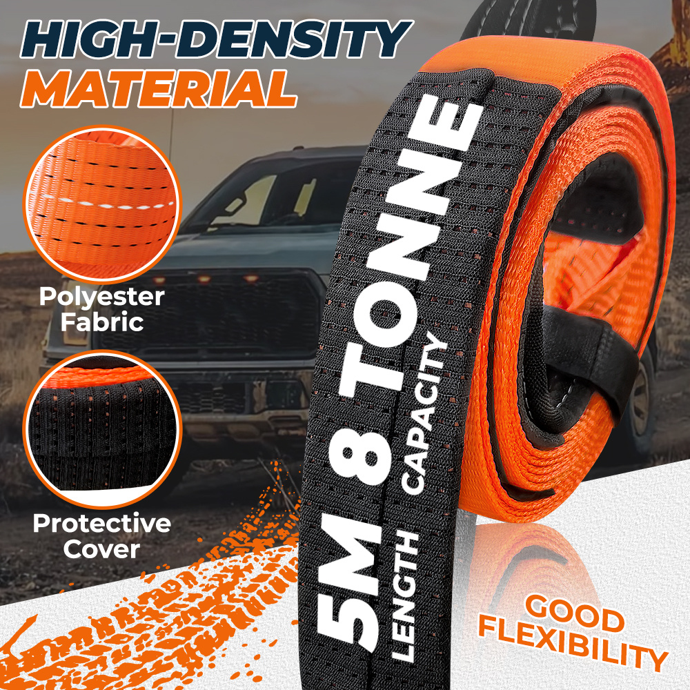 High Strength Car Tow Rope Kit with D-Shackles & Storage Bag