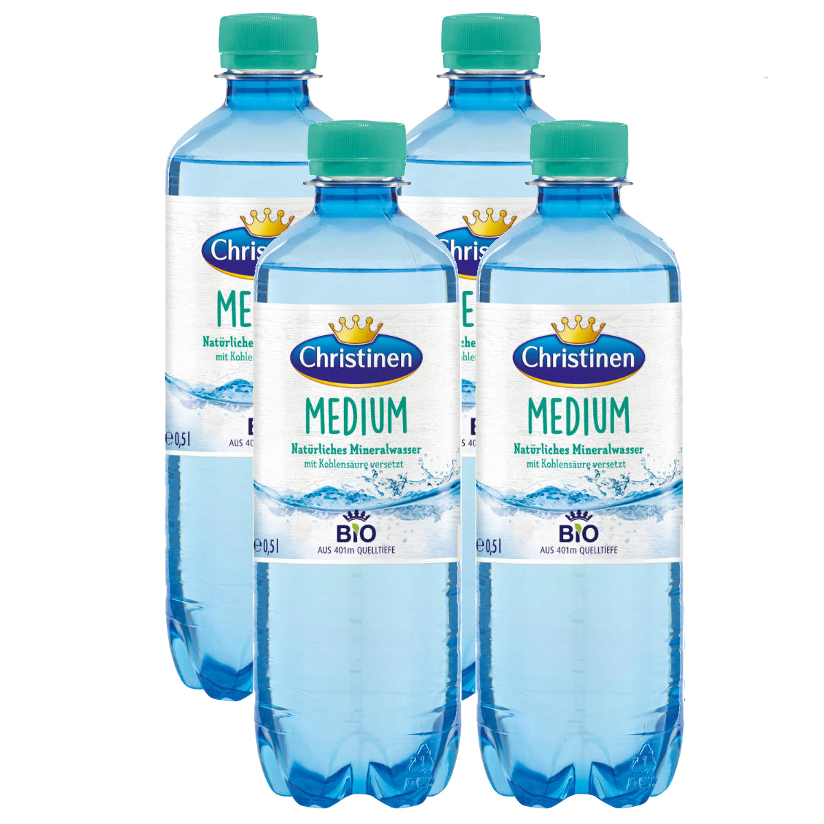 Image of Christine's Bio Medium Natural Mineral Water 500ml 4-pack