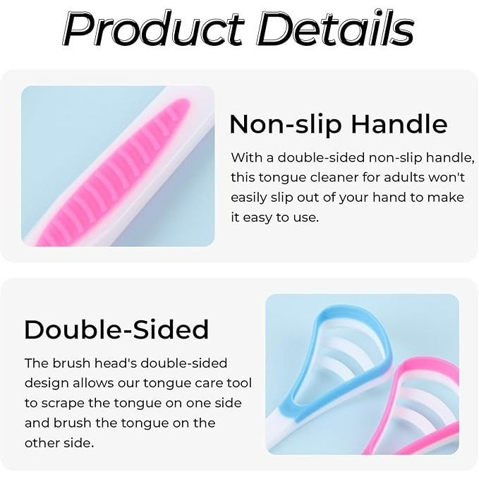 4pcs Multicolour Durable Tongue Scraper Set