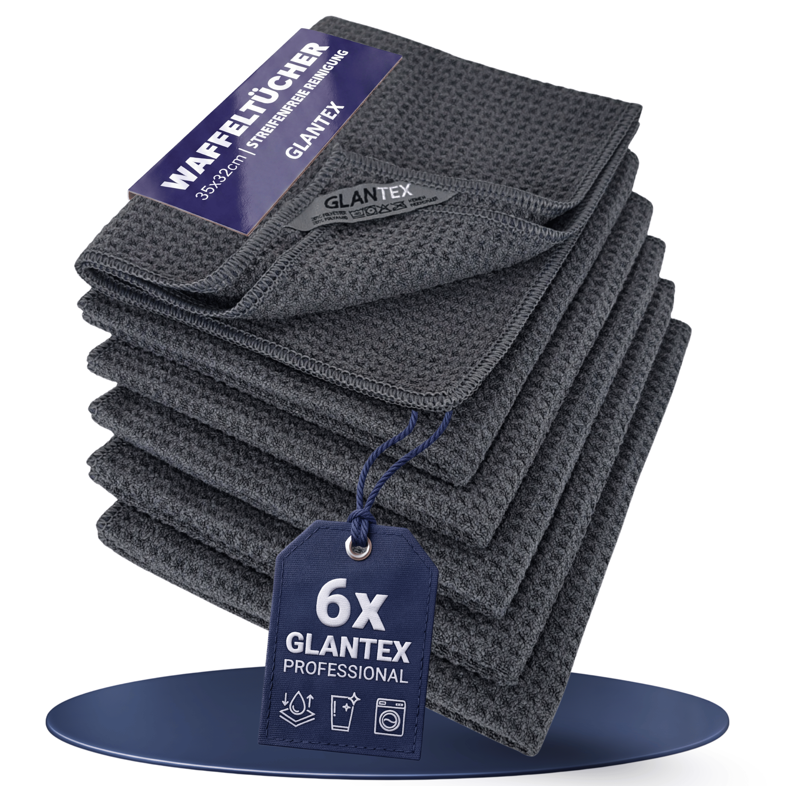 Waffle Weave Microfiber Car Cloth With 400gsm Microfiber Towels, Car Glass Cloth, Polishing Cloth, 35x32cm