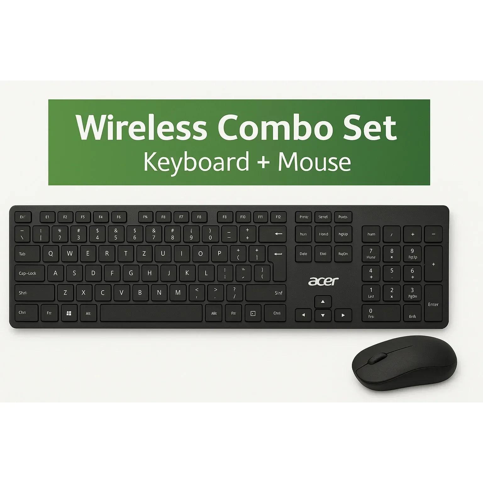 Image of Wireless Keyboard Mouse Set Combo 100 Bluetooth (black, )