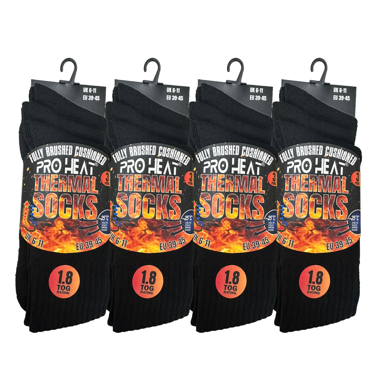 TEMU 6 Pairs Men’s Thermal Socks Winter Warm Thick Socks Hiking Walking Outdoor Socks Uk Sizes 6-11