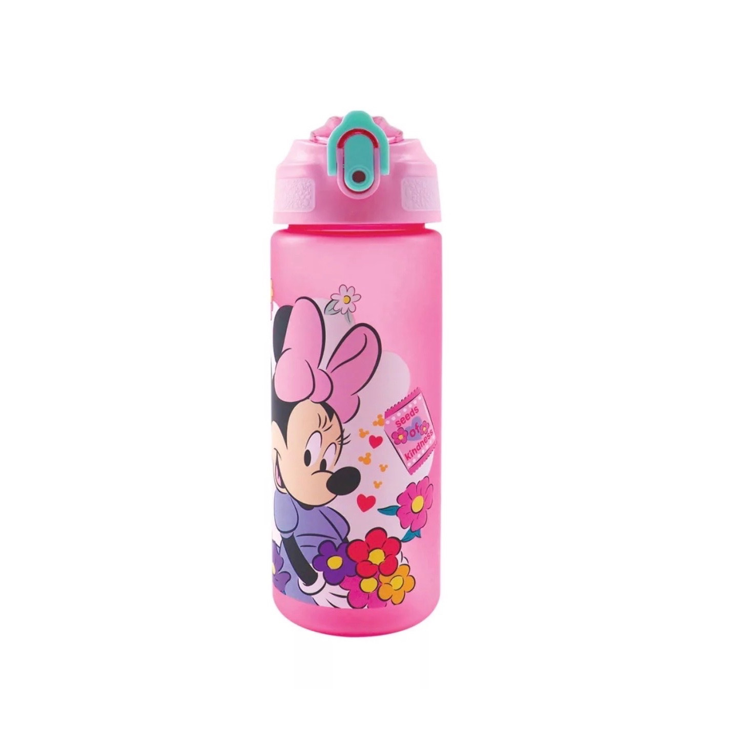 Image of Kindness Plastic Bottle With Straw, Matte, 600 Ml