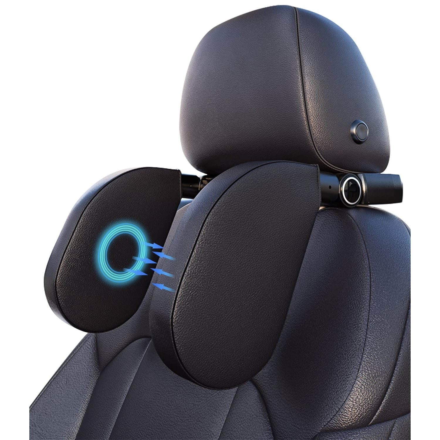 Image of 180° Rotatable Car Headrest Cushion, Universal Memory Foam Neck Support Pillow For Adults And The Elderly, Suitable For Use During Sleep When Traveling By Vehicle