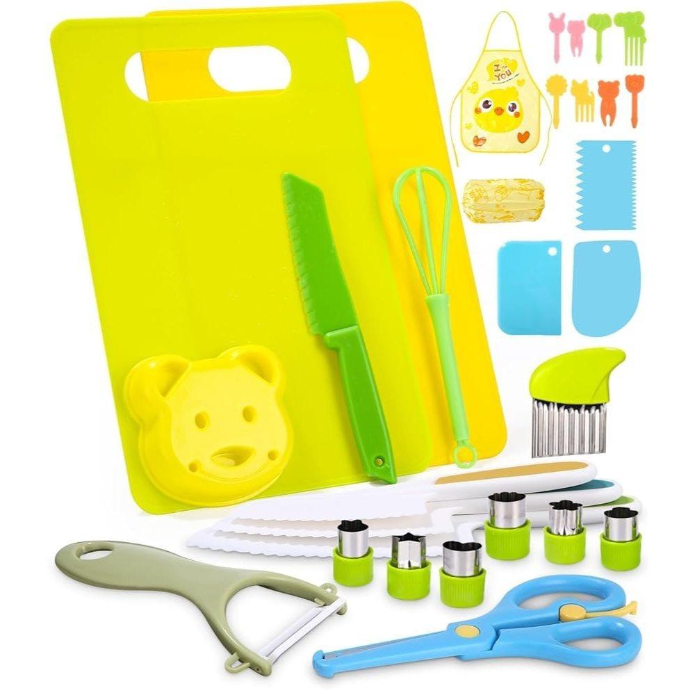 Image of Plastic Kitchen Cookware Set, Multifunctional Cutting & Cooking Tool Set, Portable Plastic Kitchen Knife Set For Home Kitchen Use, Ideal Christmas & Halloween Holiday Gift