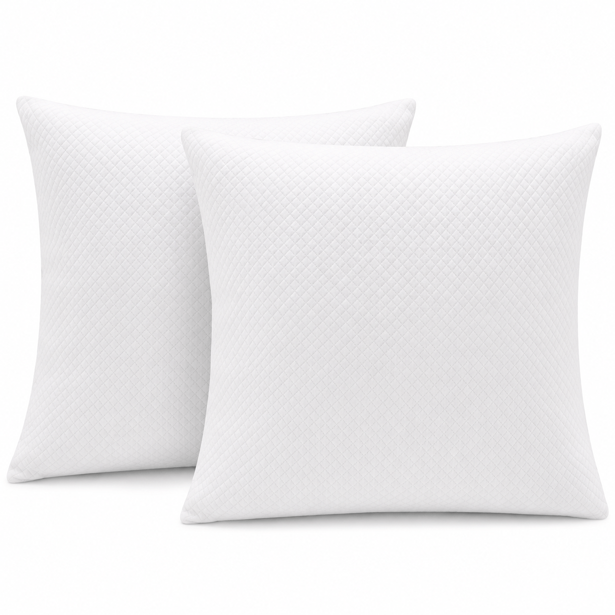 TEMU Lot de 2 Oreillers 50 × 70 cm ou 60 x 60 cm – Garnissage Chips de Mousse Polyuréthane – Enveloppe 100 % Polyester –
