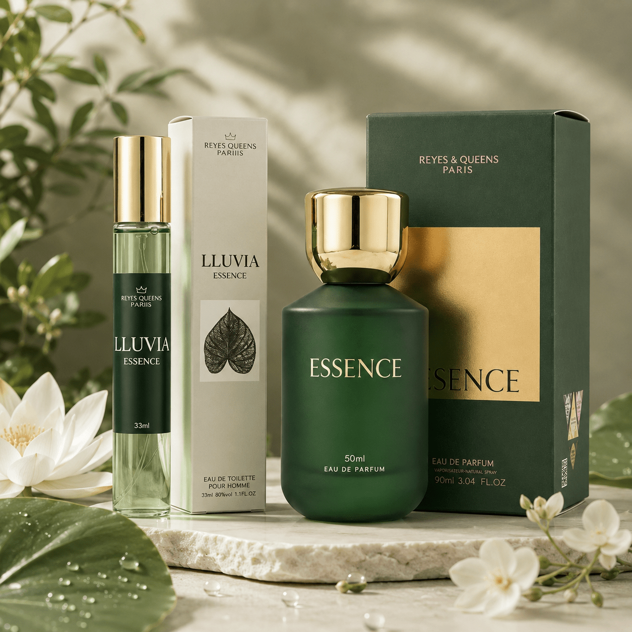 TEMU ESSENCE Eau de Parfum para Hombre Set de 2 piezas – 50ml Tamaño Completo + Tamaño Viaje | Clásica Fougère con Patchouli, y Bean | Ideal para Uso