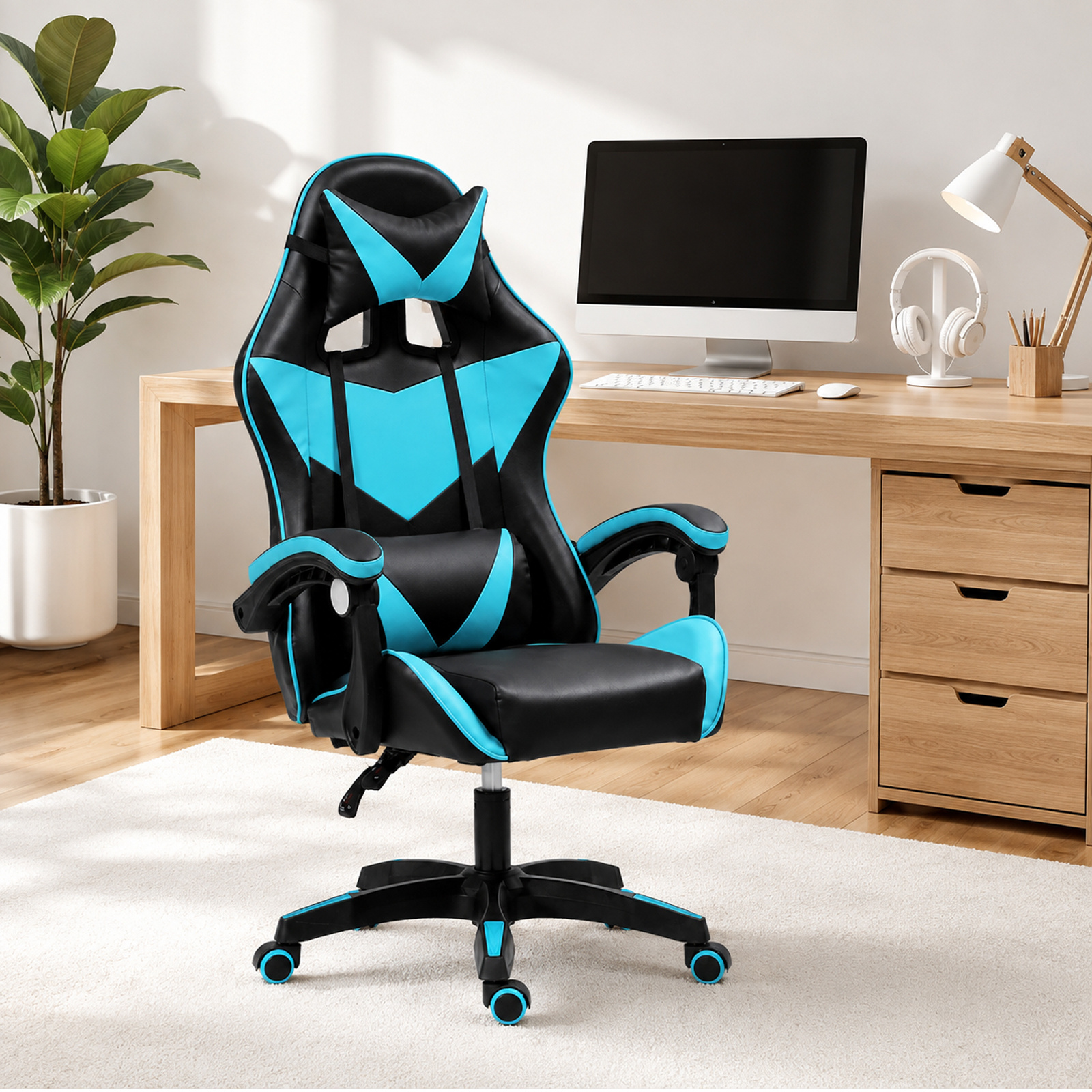 Ergonomic Gaming Chair, Adjustable Height and Lumbar Support