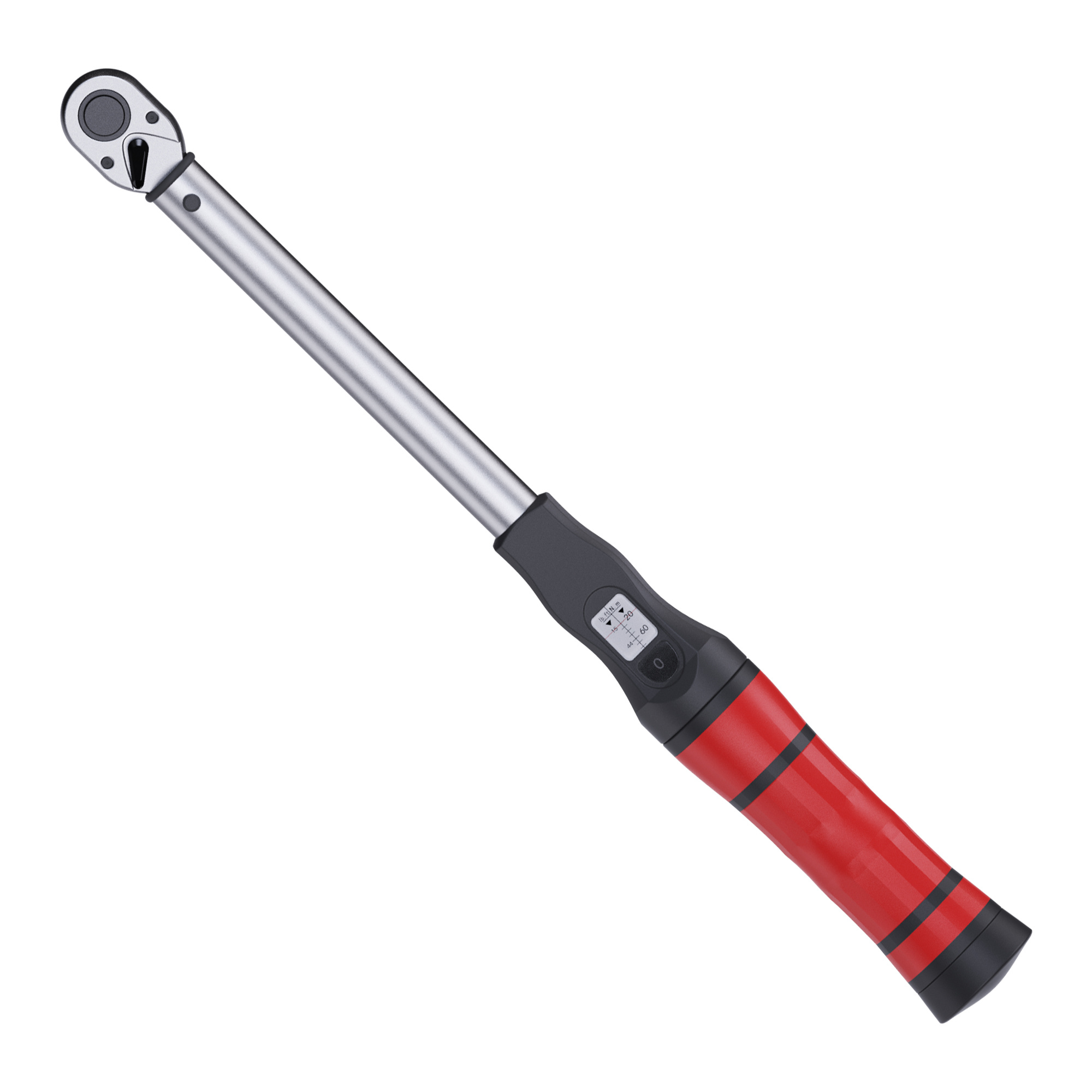Image of Torque Wrench With View Window, 3/8 Inch, 20-120 Nm, Audible Click Signal, Steel, 72-tooth Ratchet, And Locking Mechanism For Car, Motorcycle, And Workshop