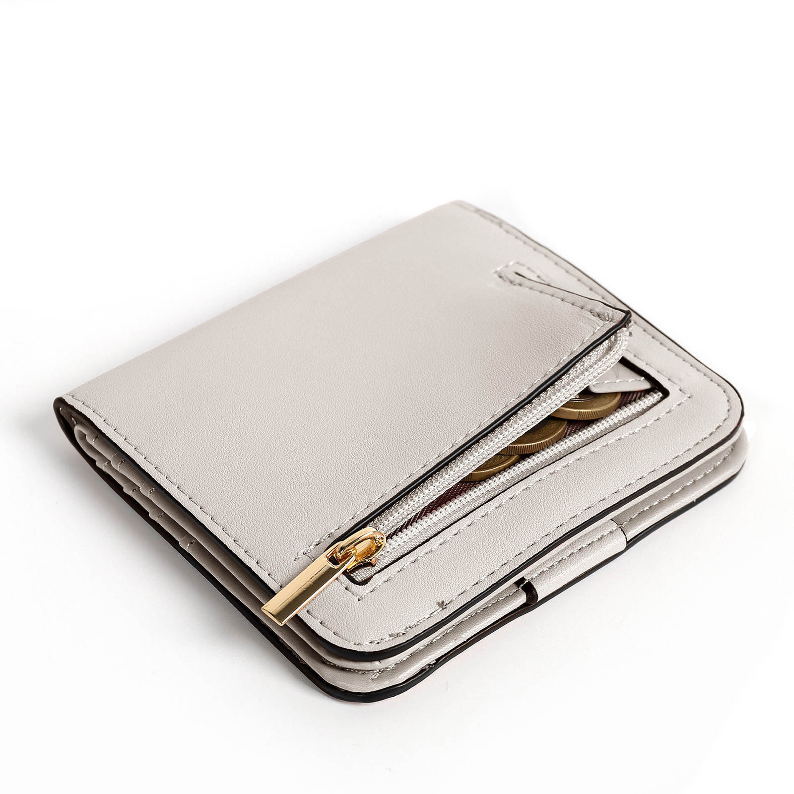 Mofut Ultra-thin Solid Color Women's Wallet, With Multiple Card Slots, Bi-fold Design, Lightweight Mini Wallet For Credit Cards, , And