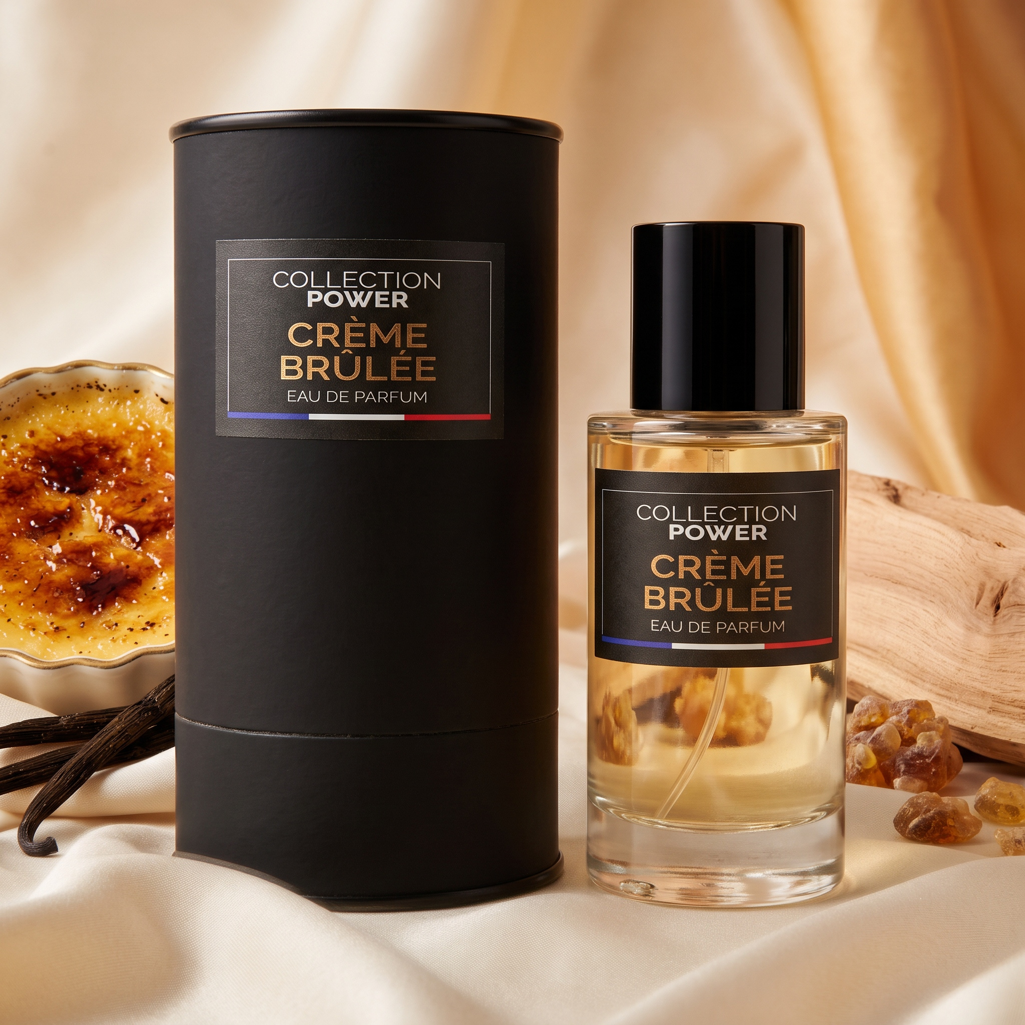TEMU Évasion Crème Dorée COLLECTION POWER – CRÈME BRÛLÉE 50ml – Eau de Parfum aux Vanillés, Crémeux et Caramélisés