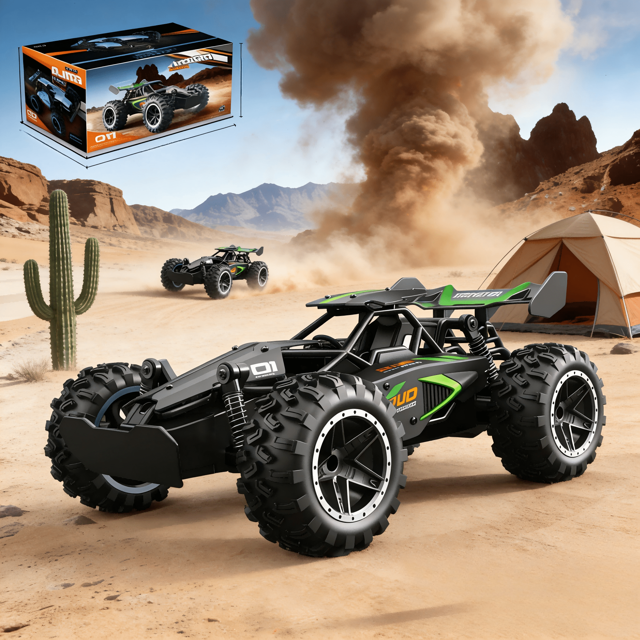 Image of 2.4ghz Rc Car: Reaches Top Of Up To 20 Km/h With A Control Range Of Over 20 Meters. Features A Built-in Rechargeable Battery, Making It The Christmas, Halloween, And Thanksgiving Gift For Children.