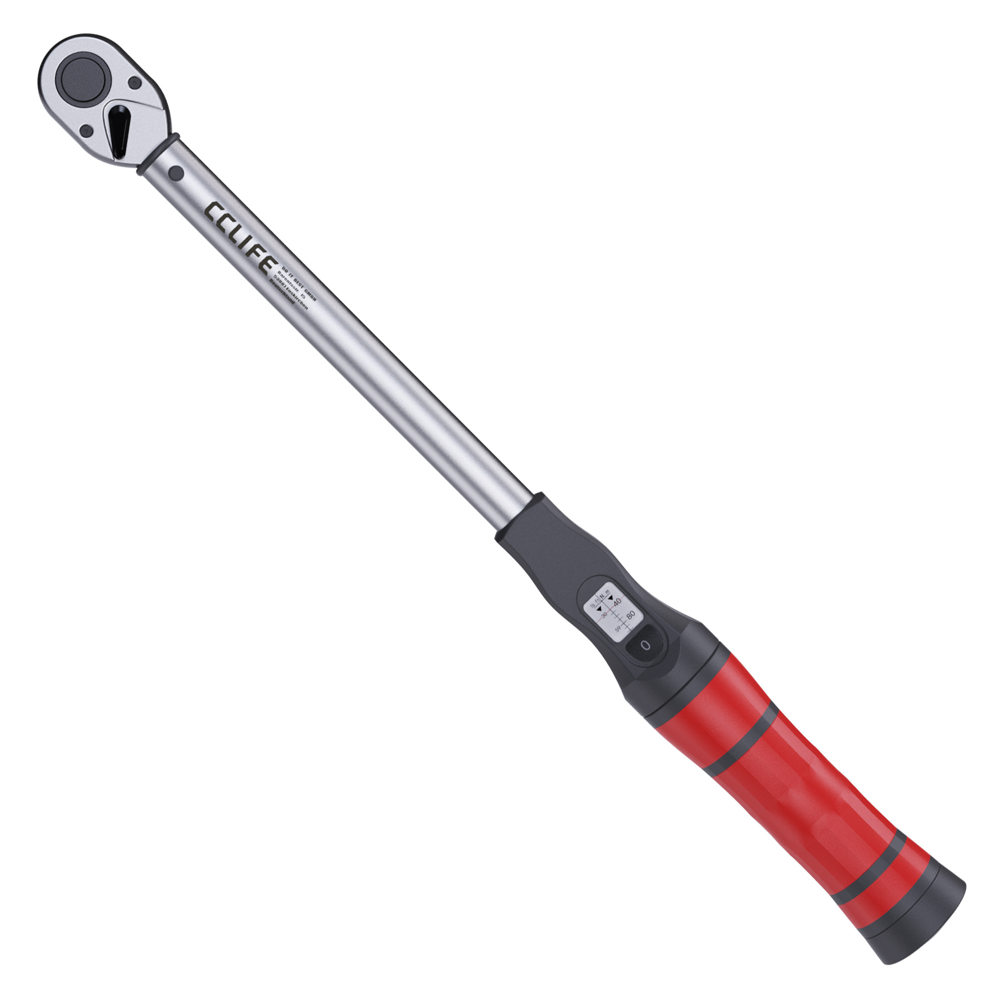 Image of Torque Wrench With View Window, 1/2 Inch 20-200 Nm For Cars, Audible Click Signal, Steel, 72-tooth Ratchet And Lock For Cars, , And