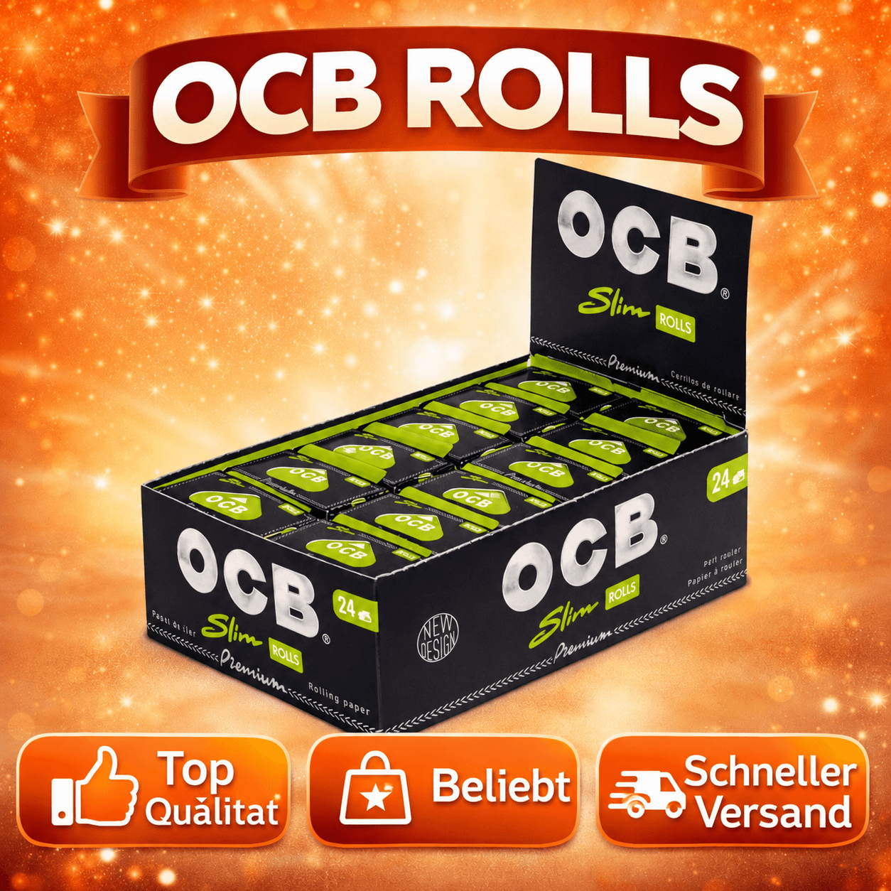 Ocb Rolls – Premium Rolling Paper,extra Thin &