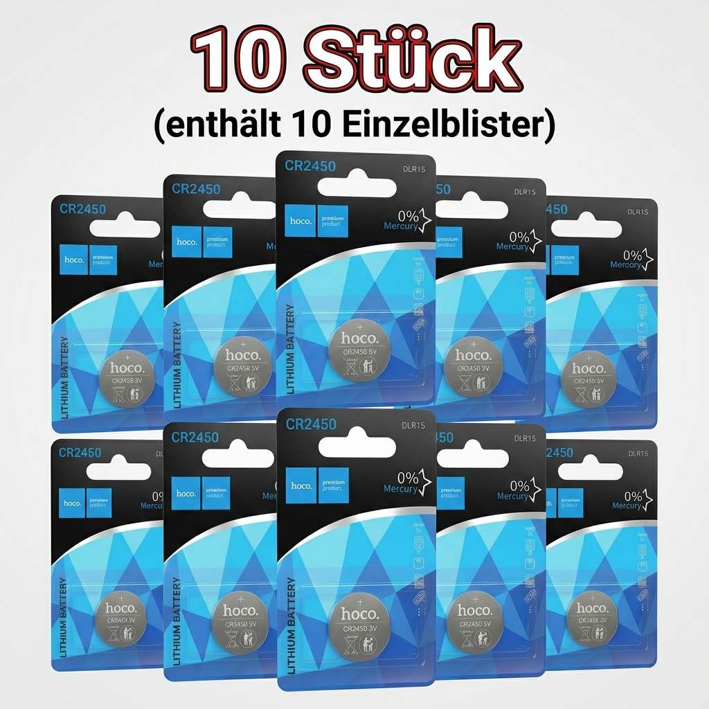Cr2450 Lithium Button Cells 3v, 10pcs – Dlr15 Batteries For Car Keys, Remote Controls, Scales & Electronic Devices