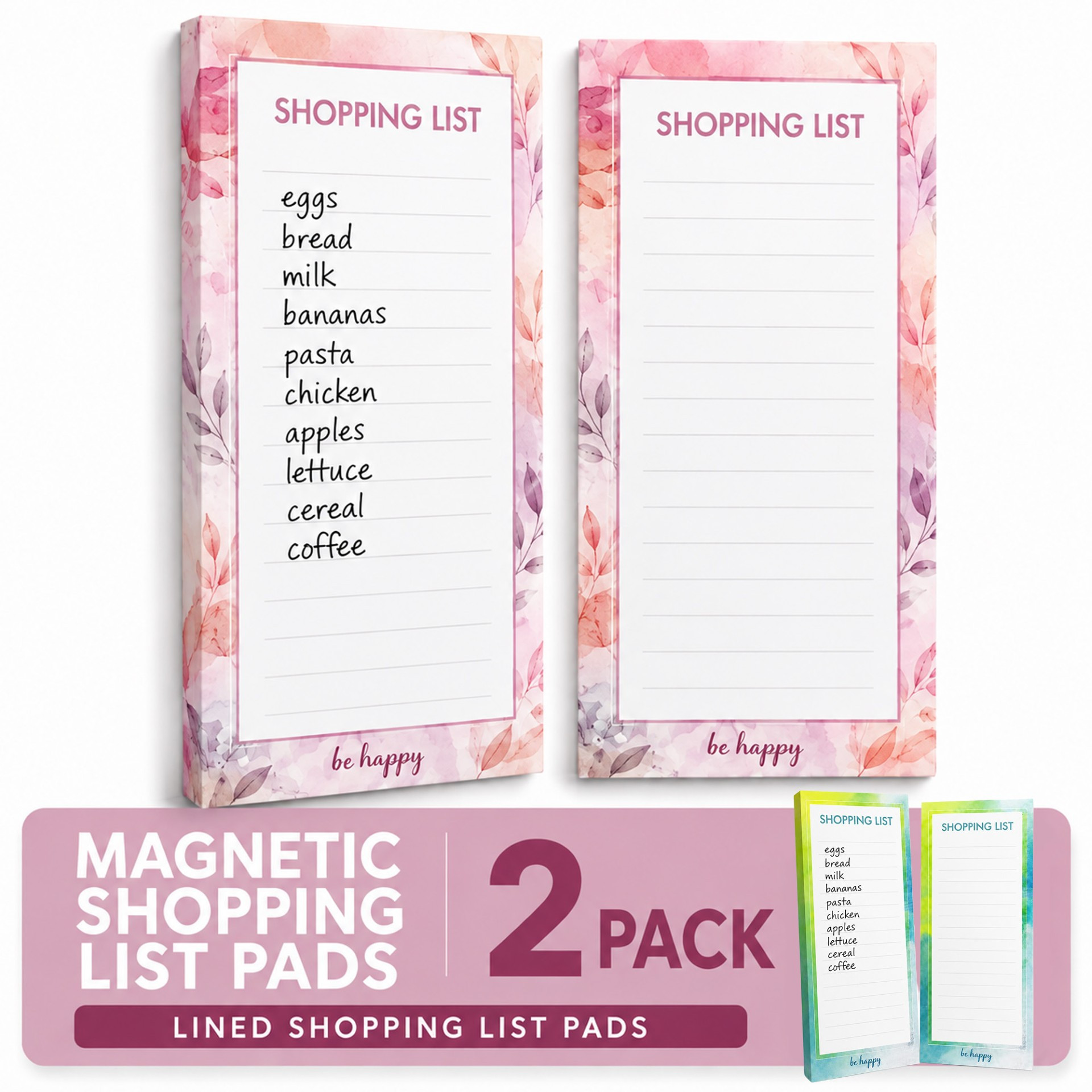 TEMU 2 Pack Shopping Checklist Pad