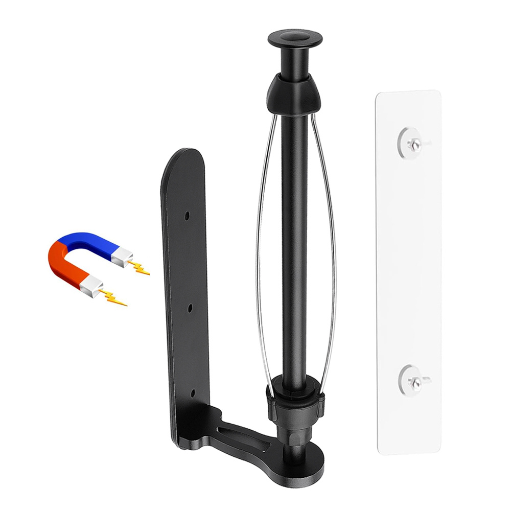 Image of Magnetic Paper Towel Holder With Effect, One-hand Operation, Self-adhesive & , Made Of Aluminum Alloy, For Kitchen, Refrigerator, Oven, Motorhome & Garage
