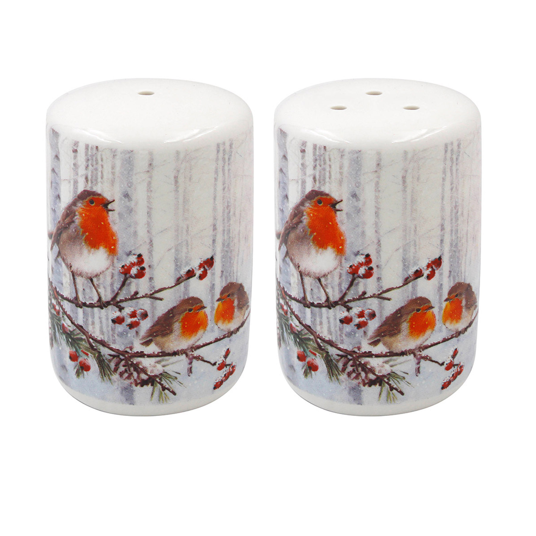 TEMU Christmas Cruet Set Salt And Pepper Pots Christmas Tableware In Matching Gift Box - Design