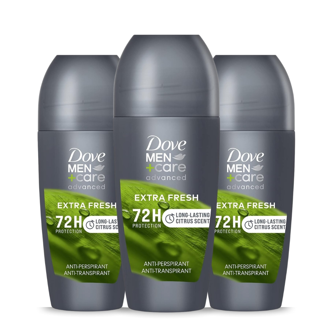 TEMU Confezione da 3 deodoranti Men+Care Advanced 72 ore, 50 ml, antitraspirante