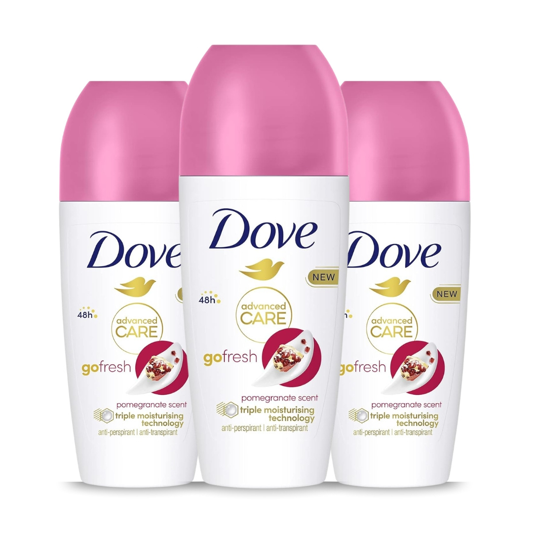 TEMU 3pcs Of Go Scent 72h Deodorant Deodorant Roller With Pomegranate Fragrance Anti-perspirant Anti-deodorant