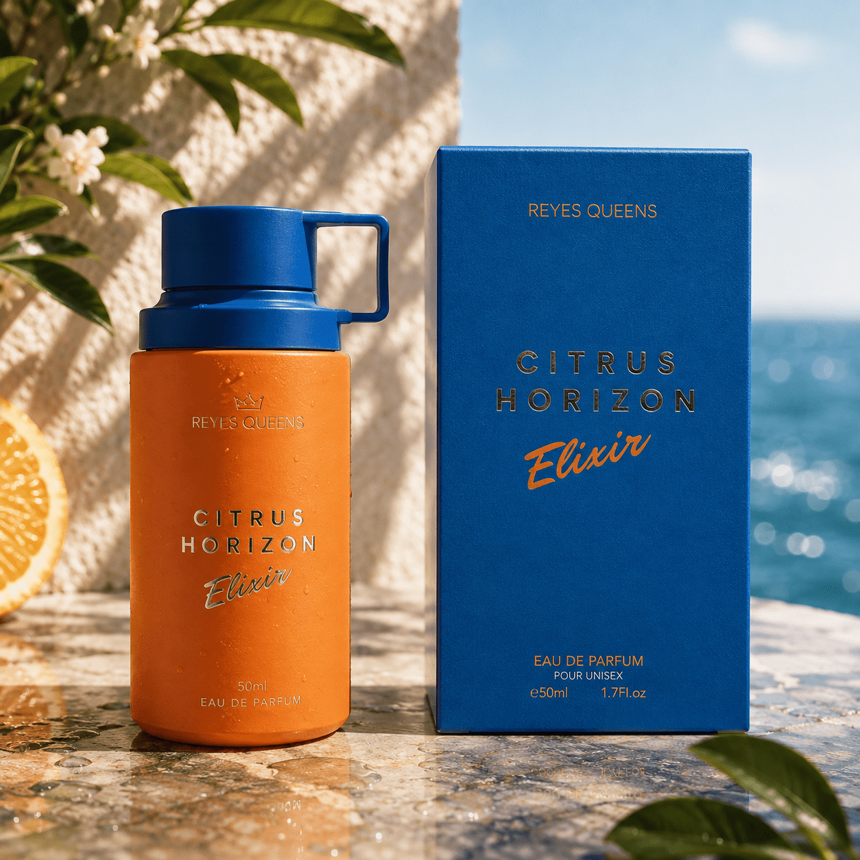 TEMU Everlyx- Citrus Elixir Queens. Perfume unisex Eau de Parfum floral con notas de de lavanda y de caramelo haba e incienso y de y 50ml
