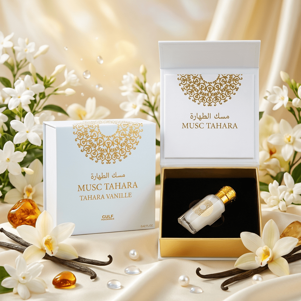 TEMU MUSC TAHARA TAHARA VANILLE – Huile de Parfum Concentrée Alcool 12 ml, Musc Blanc, Vanille Douce, et