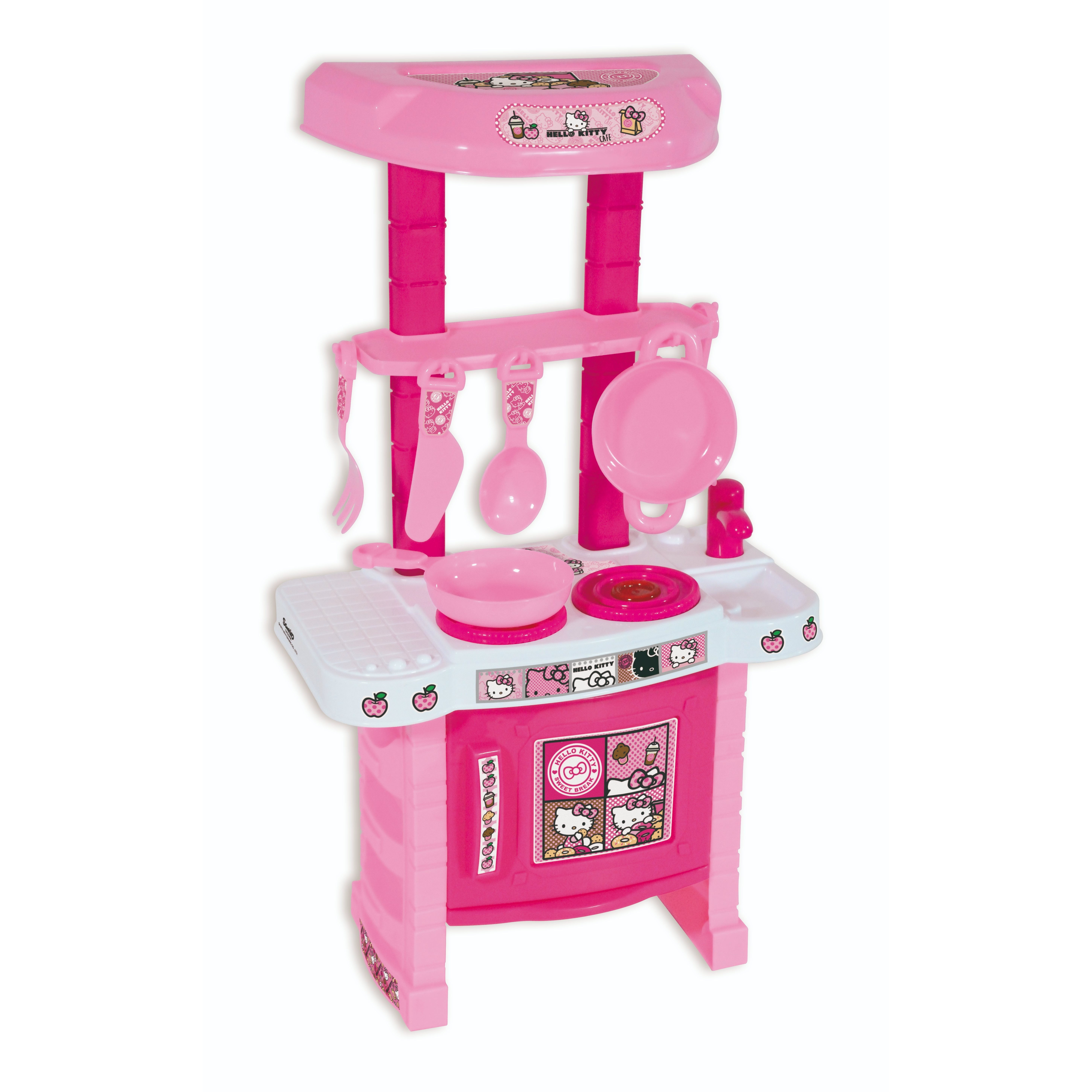 Cocina Infantil de Juguete Hello Kitty para Niños, Cocinita con Horno, Fregadero y Accesorios