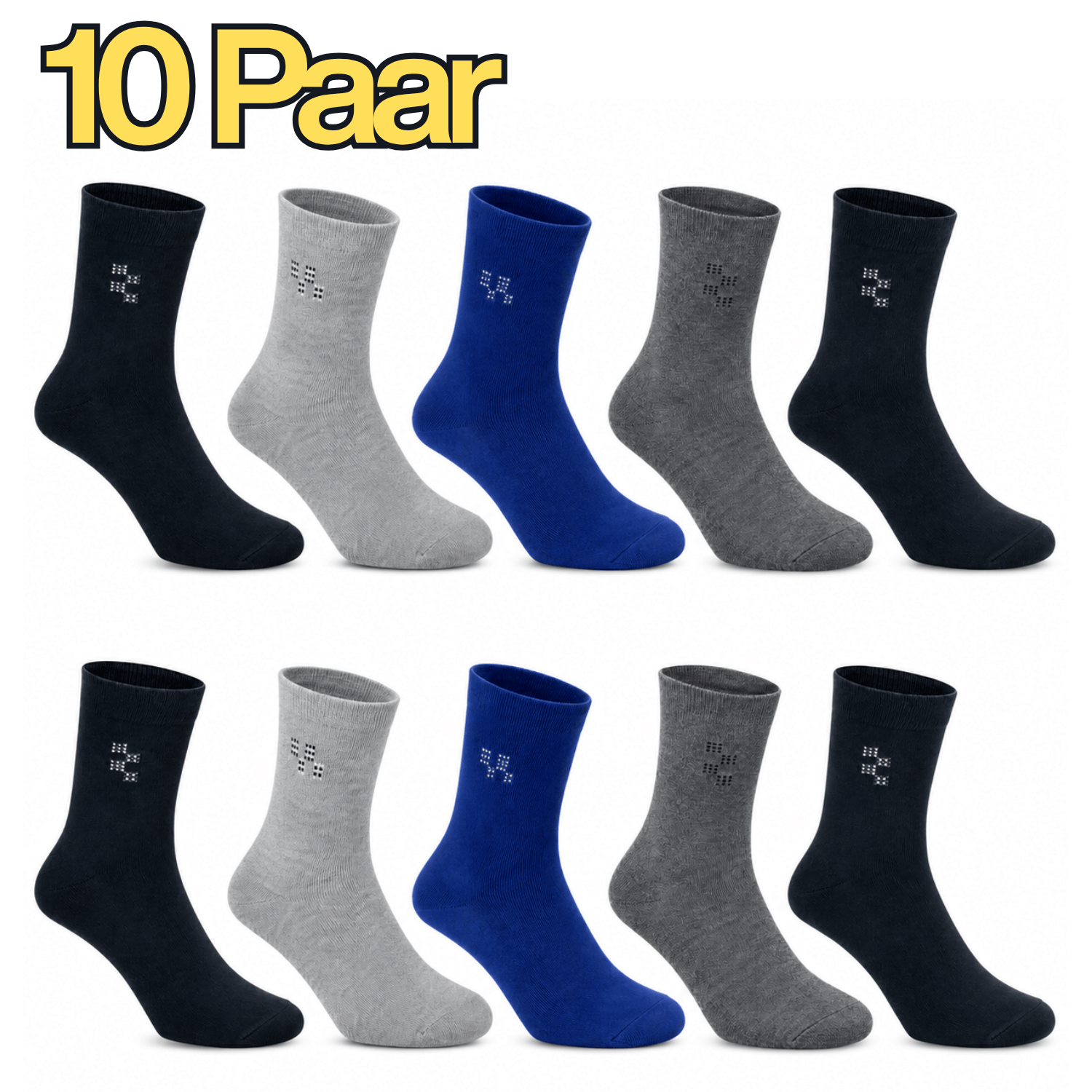 Image of 10/20 Pairs Of Men's Socks Pack | 95% | Sizes 39-42 & 43-46