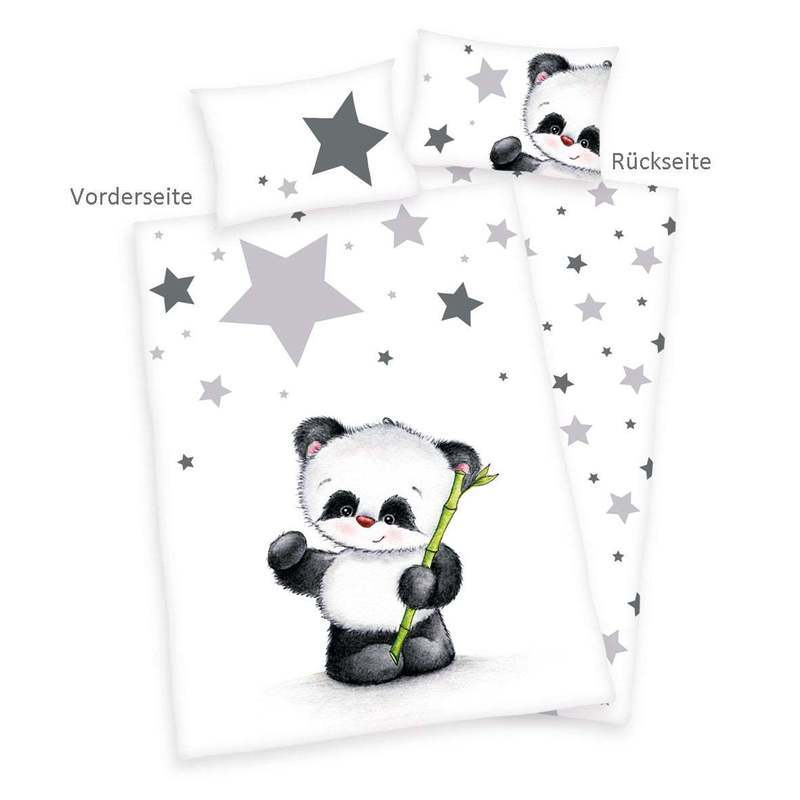 Image of Panda Bear With Stars Bedding Set, 100x135cm & 40x60cm