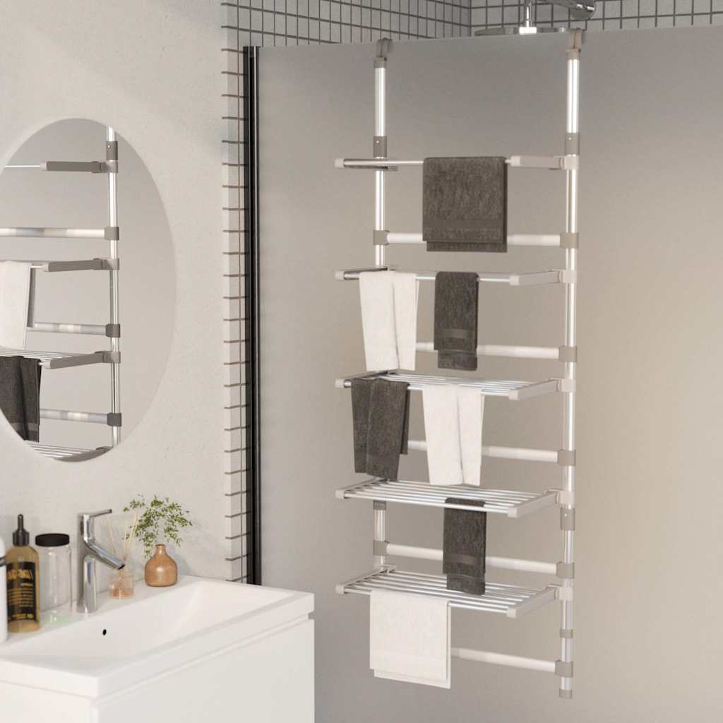 Hanging Clothes Drying Rack 5 Tier Aluminum, Hanging Clothes Drying Rack, Tower Clothes Stand, Tower Clothes Drying Rack, Tower Clothes Stand