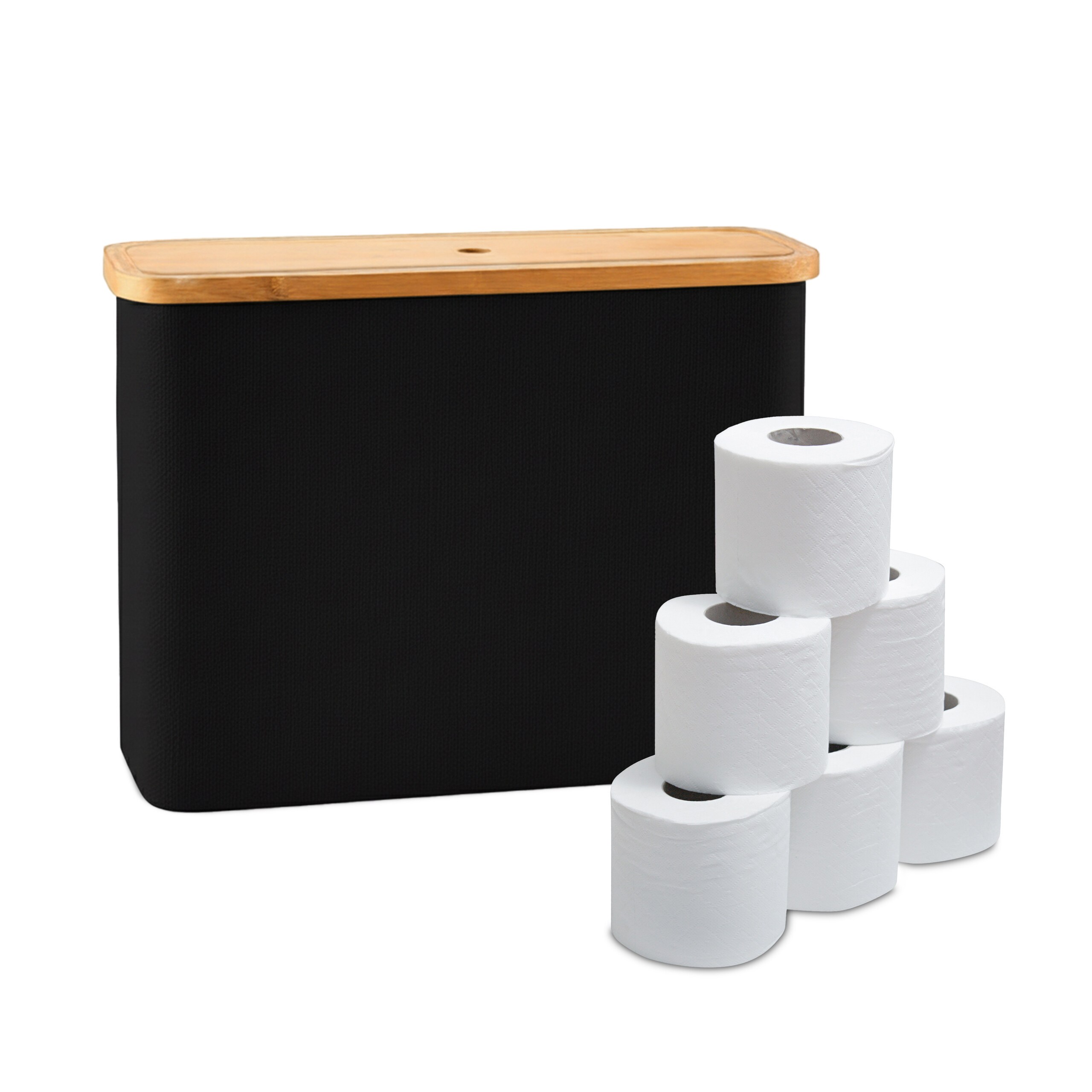 Image of Toilet Paper Storage In Black - (w)45 X (h)34.5 X (d)15 Cm