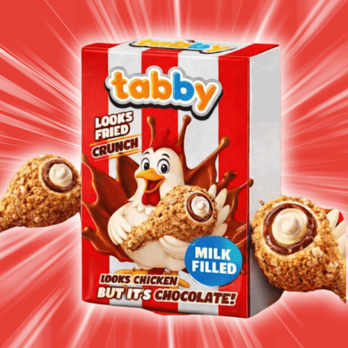 tabby looks fried chicken but its chocolate crunchy filled 48