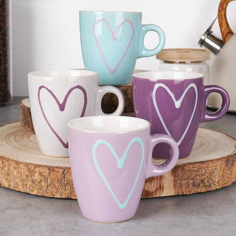 230 ml Keramische Mokken, Set van 4