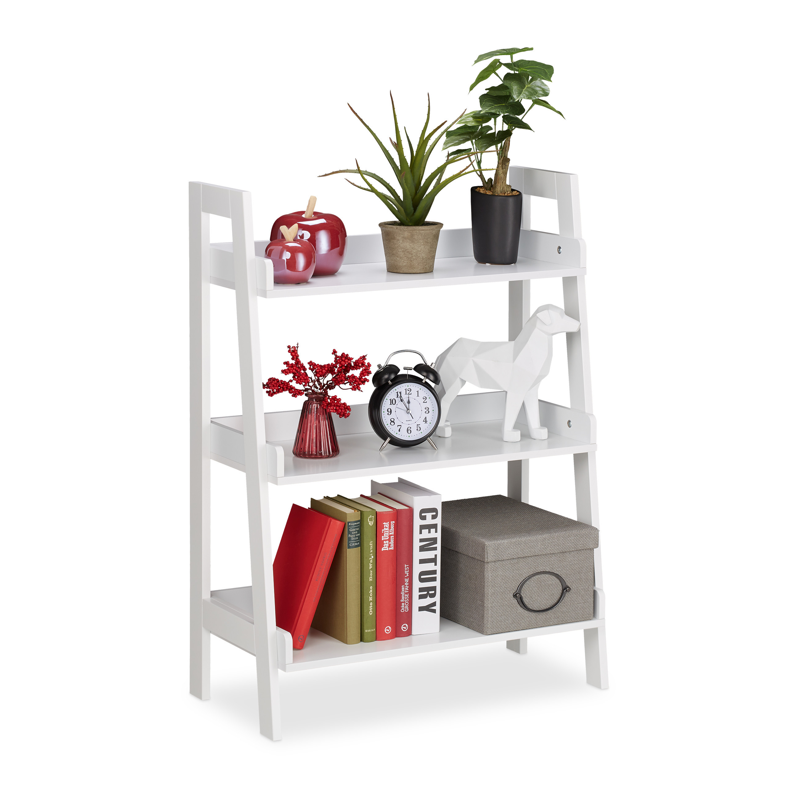 TEMU Scaffale 3 ripiani, design a , MDF, , 82.5 x 61 x 29 cm, ripiani aperti, autoportante, per soggiorno, cucina, bagno e , , portapiante, scaffale