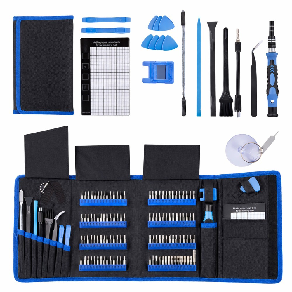142pcs Precision Screwdriver Set Flexible Shaft Magnetic Bits Repair Tool For Smartphone Laptop Glasses