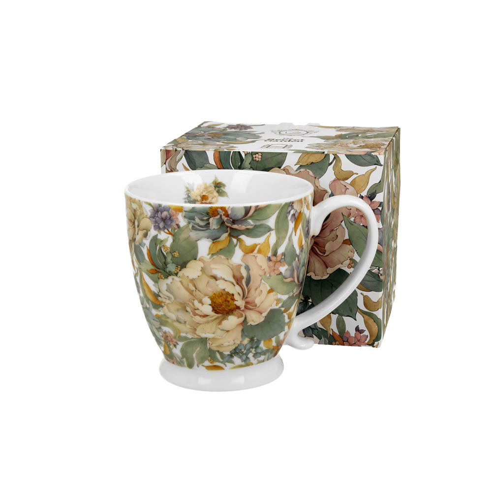 Mug With Foot Peony White - 0.51l