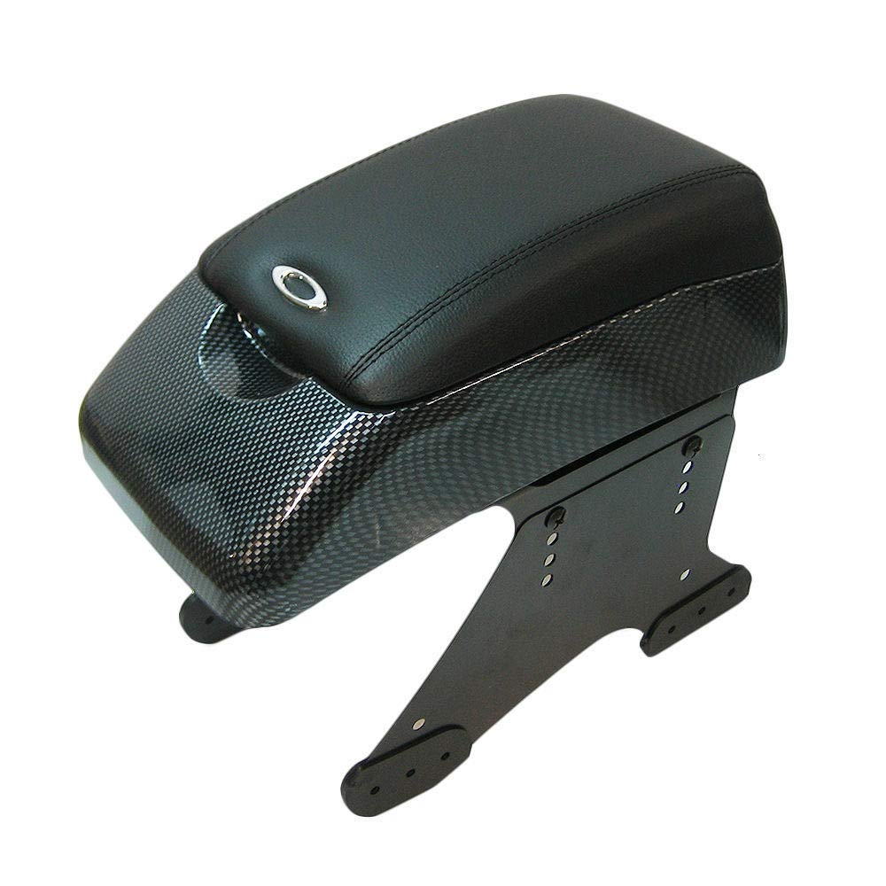 Center Armrest Armrest Universal Console Center Console Artificial Leather Storage Box Carbon Auto Hobby