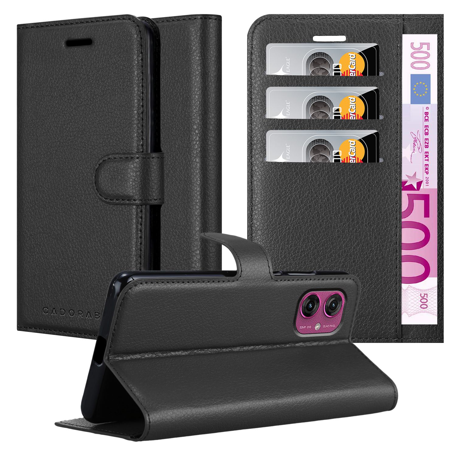 Compatible With Motorola Moto G55 Case, Protective Flip Cover With Magnetic Closure, Stand Function, And Card Slot, Book Style Phone Case