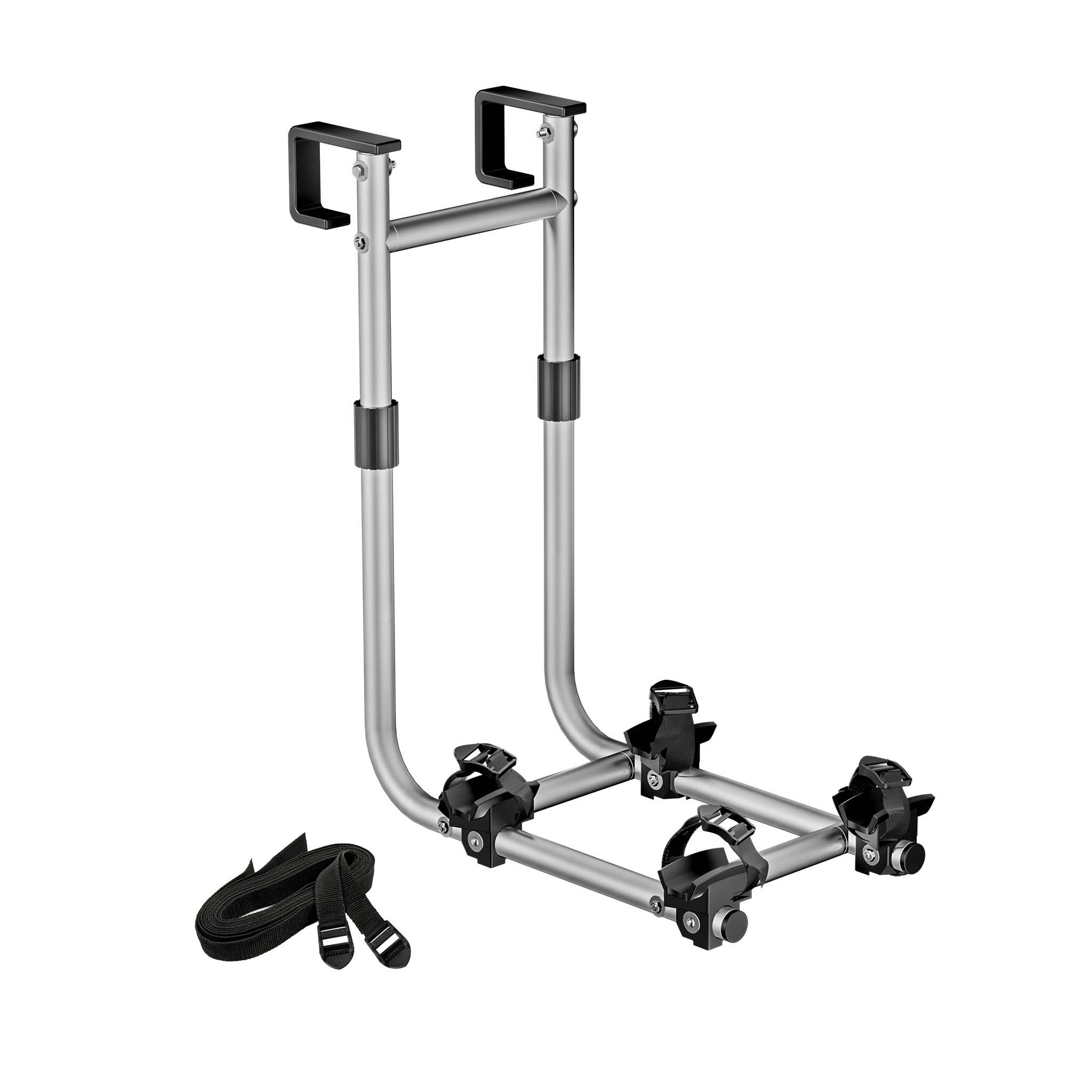 Wiltec Bicycle Holder For Motorhome Ladders 2 Bicycles, Bicycle Carrier Motorhome Up To 30 Kg, Bicycle Carrier Aluminum, Bicycle Holder