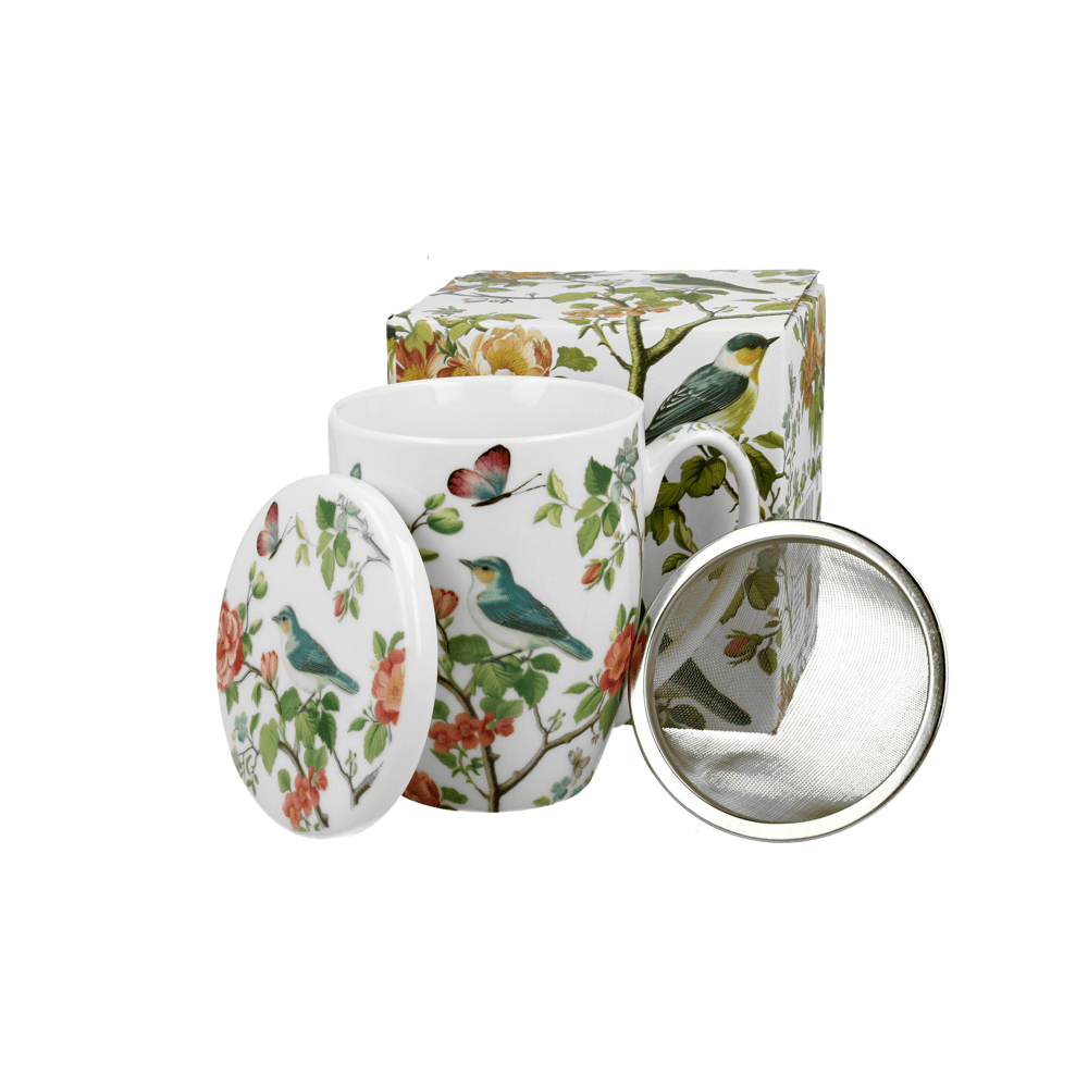 Teapots With Strainer & Lid Birds On A Branch – 0.35l