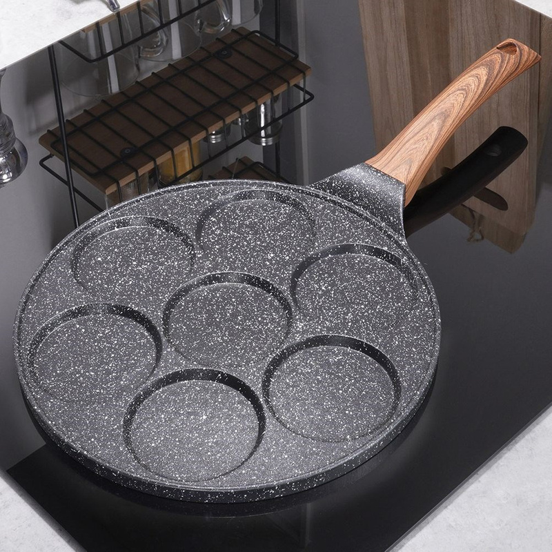 Image of Egg Pan Granite Black&wood