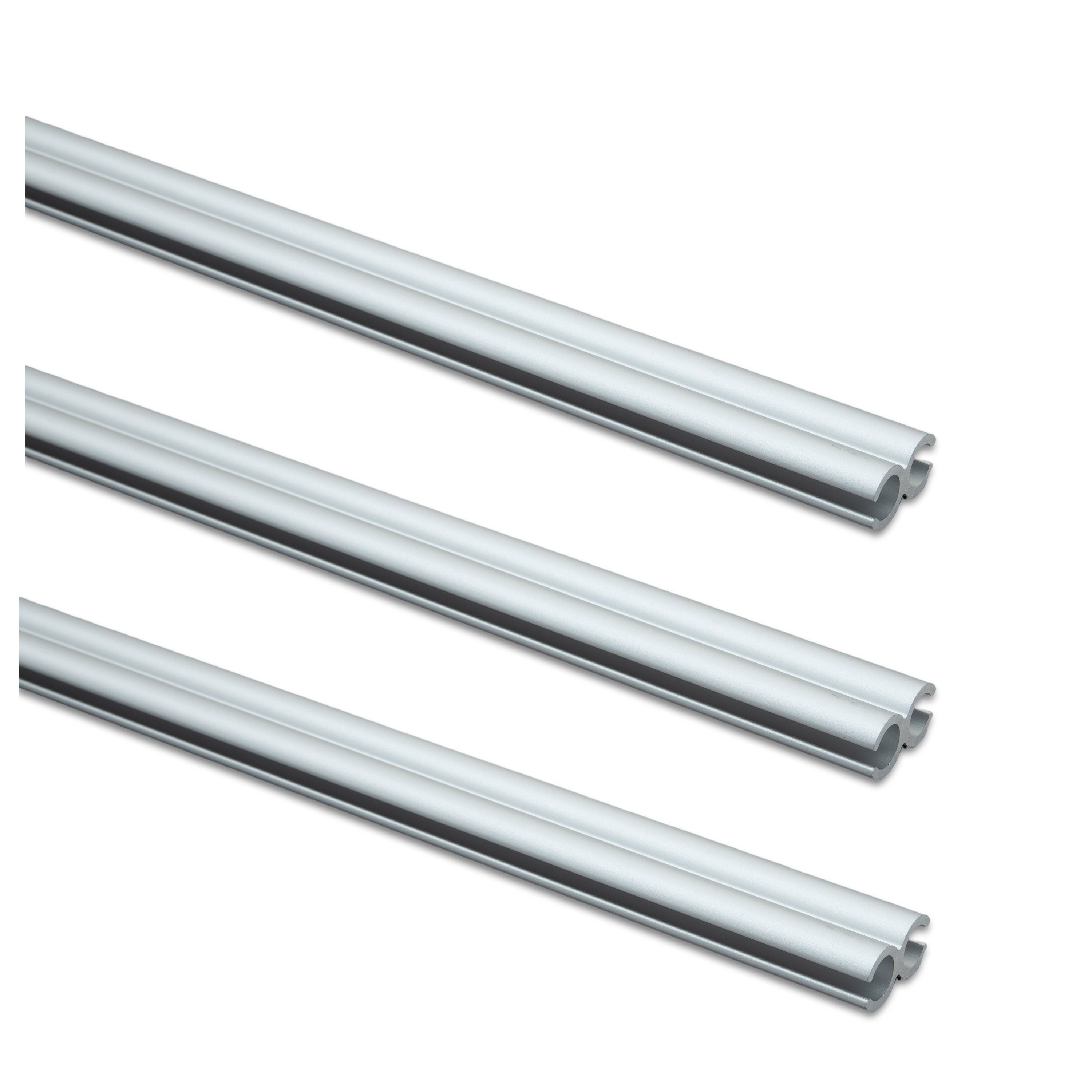 TEMU 3 STÜCK Alu Doppelkederschiene je 1,2 Meter Kederleiste Ø8mm (passend für 5-7mm Keder) - Aluminium Leiste Kederprofil für Wohnwagen Wohnmobil -