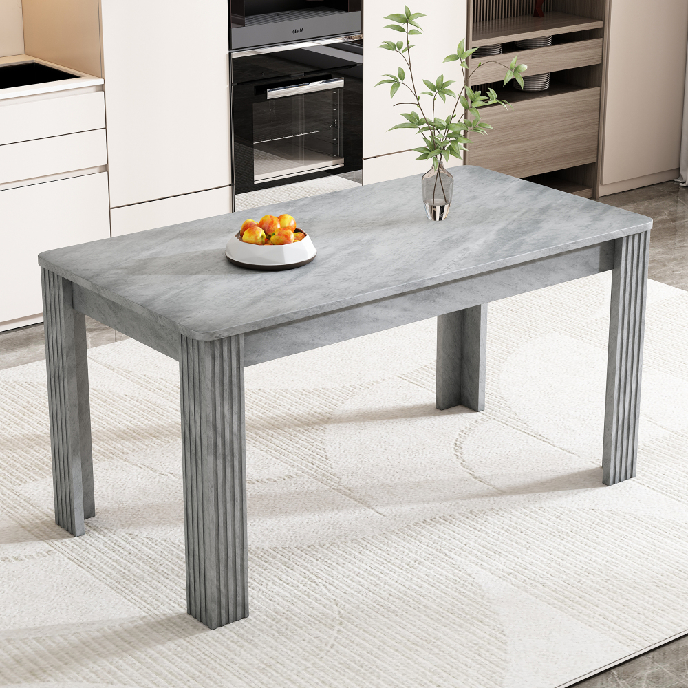 Image of Modern Table With Wood Grain Finish Sturdy Easy To Care For Storage Space Simple Assembly Universal For Living Room Office And Home