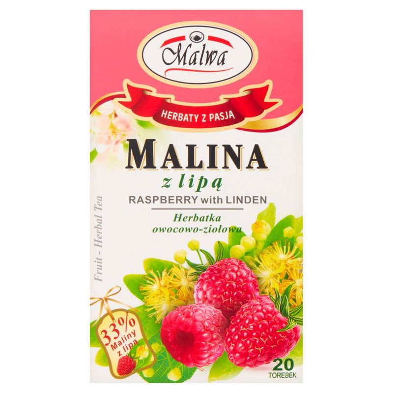 Malwa Fruit And Herbal Tea With Raspberry And Linden 40 G (20 X 2 G)